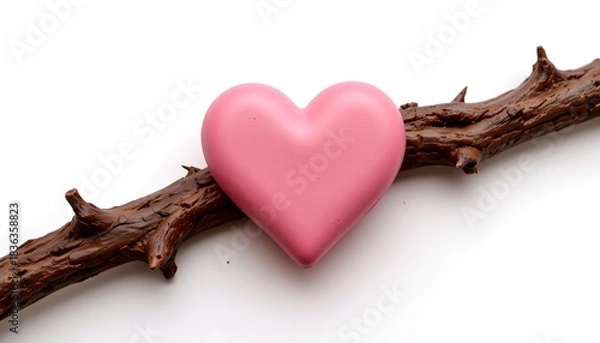 Obraz Soft Matte Pastel Thorn Heart Sculpture