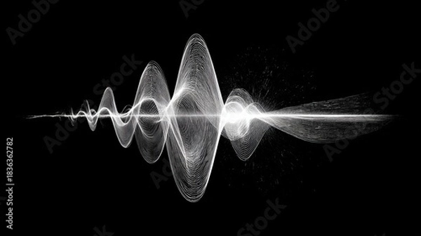 Obraz soundwave in black and white