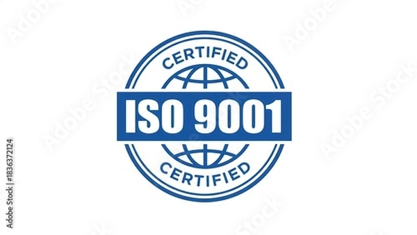 Fototapeta Demonstrate your business's commitment to quality with the ISO 9001 certification badge for websites