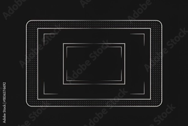 Obraz Geometric Frame Design: Layered Rectangles with Dotted Border Art