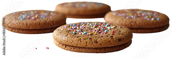 Obraz Light brown round objects against transparent background