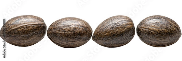 Obraz Light gray oval beads on transparent background