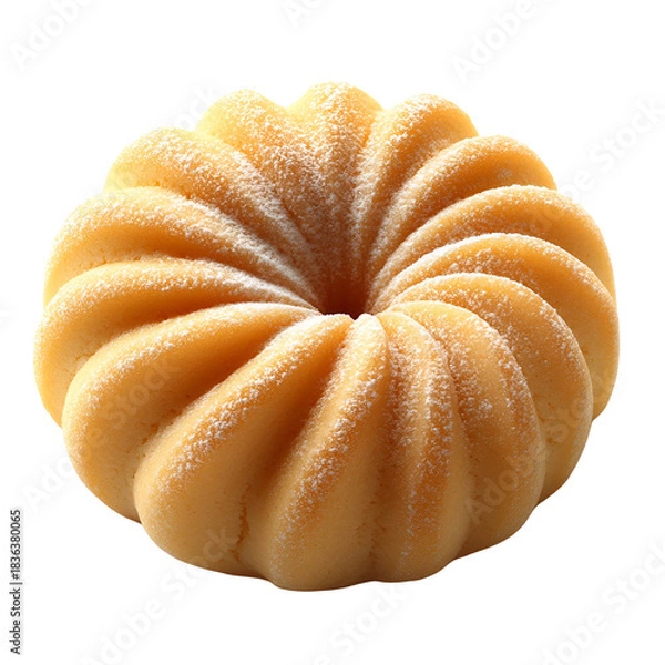 Obraz Light orange round spiral pastry