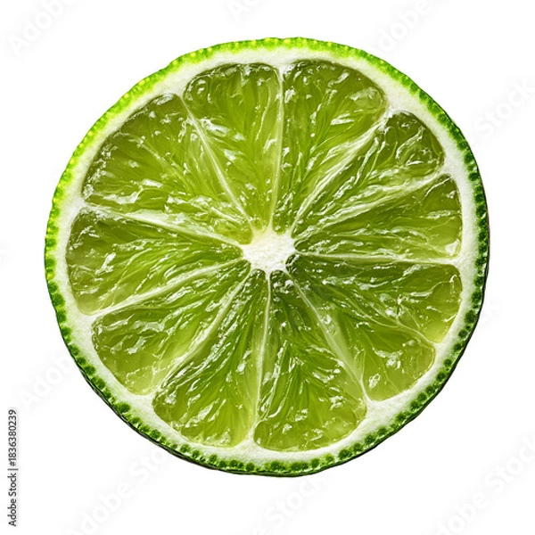 Obraz Lime slice close up food image isolated