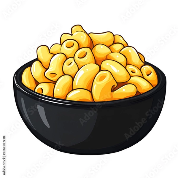 Obraz Macaroni and cheese in bowl food image