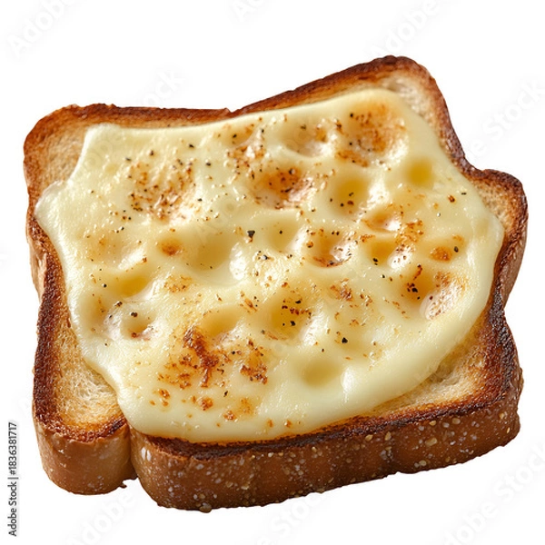 Obraz Melted cheese on toasted bread image