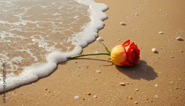 Obraz rose on the beach