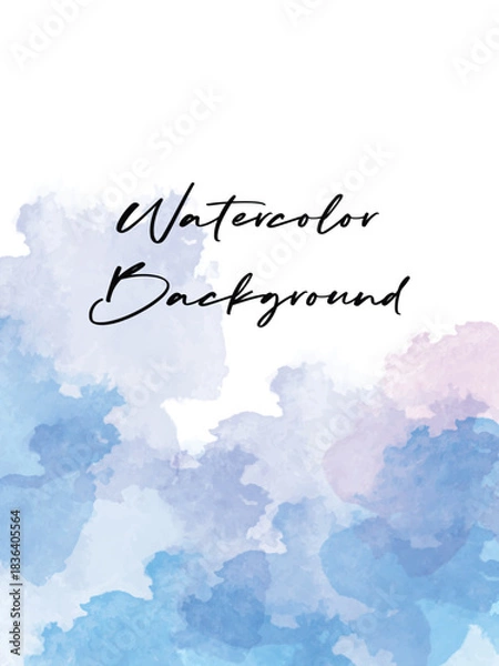 Obraz Soft Abstract Watercolor Background with Blended Blue and Purple Hues for Creative Design Projects and Elegant Templates