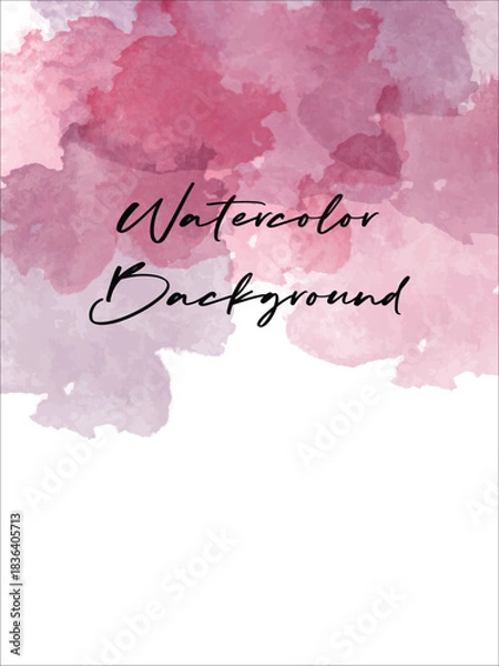Obraz Beautiful abstract watercolor background in shades of pink and purple, perfect for design projects
