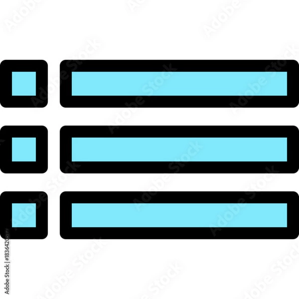 Obraz Checklist Items Menu Lineal Colour Style Vector Icon