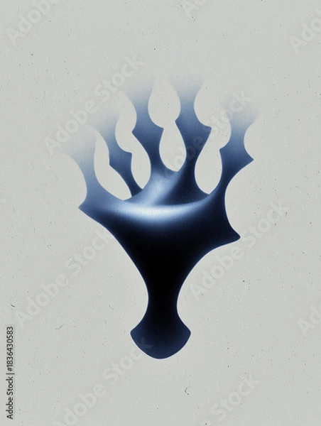 Obraz blue star on white