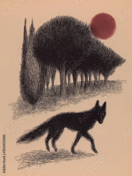 Obraz wolf in the forest