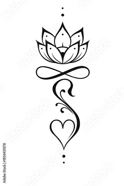 Obraz lotus flower vector