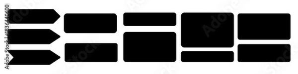 Fototapeta Space for text, black box set, vector design