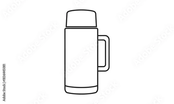 Fototapeta thermos bottle outline icon