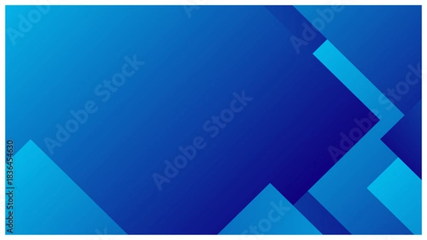 Obraz シンプルな四角形のビジネス系グラデーション背景 青