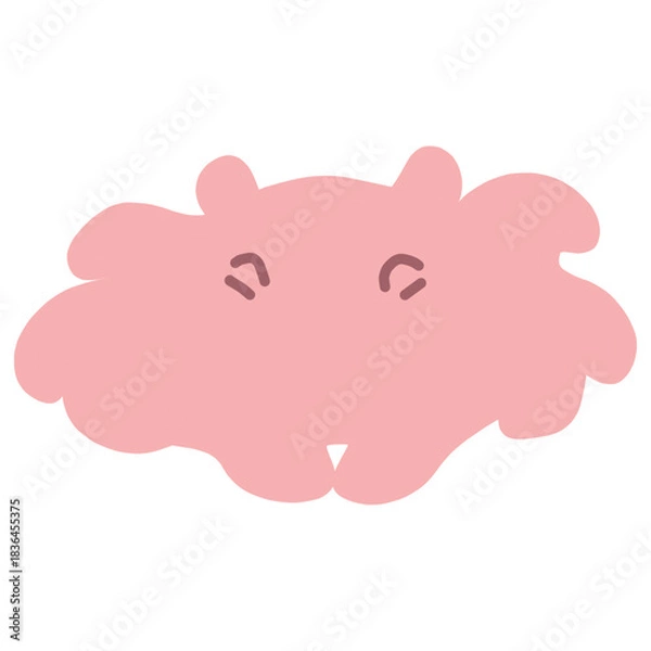 Obraz シンプルにデフォルメしたかわいいメンダコのイラスト