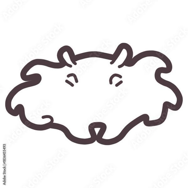 Obraz シンプルにデフォルメしたかわいいメンダコのイラスト