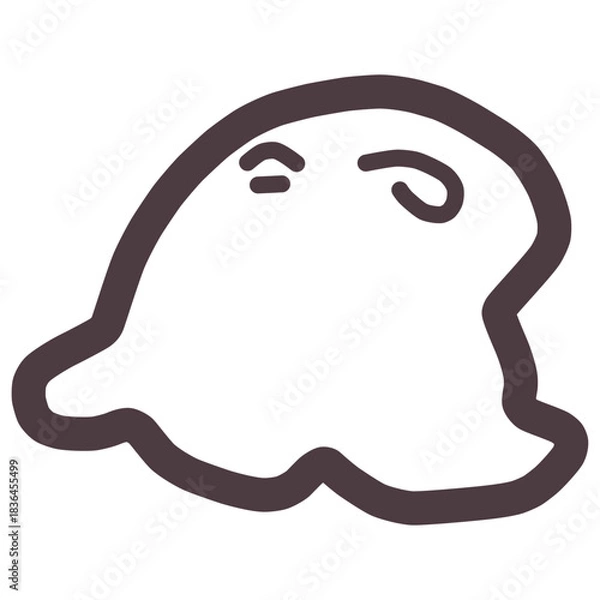 Obraz シンプルにデフォルメしたかわいいメンダコのイラスト