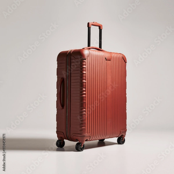 Obraz Red suitcase isolated on white