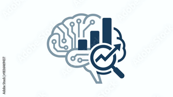 Obraz Artificial Intelligence Brain Data Analytics Growth Progress