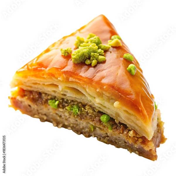 Fototapeta Baklava Slice PNG Isolated on Transparent Background
