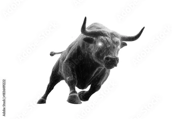 Obraz bull isolated on white