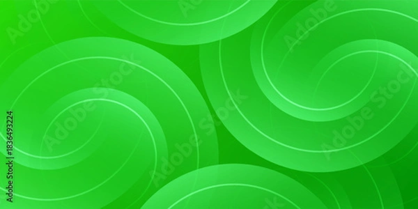 Fototapeta Geometric abstract shape on green gradient overlay background. Vector eps10