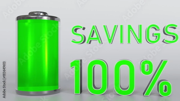 Fototapeta Increasing savings conceptual 3D rendering