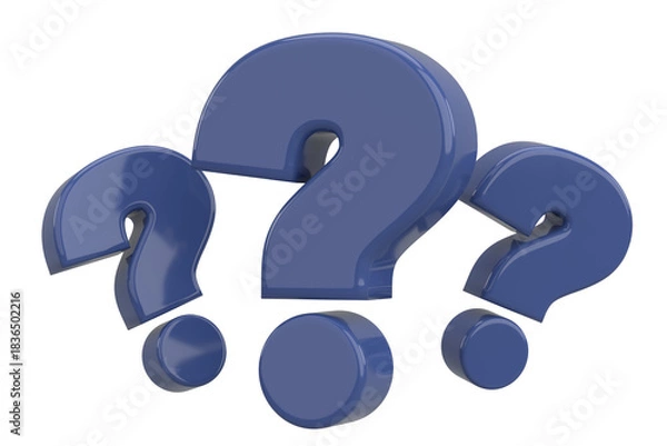 Obraz Question mark sign. 3D illustration.