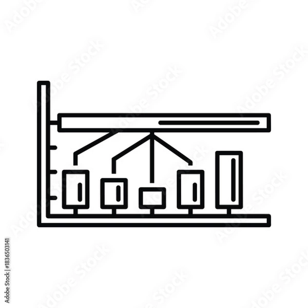 Fototapeta Data Distribution Bar Chart Icon