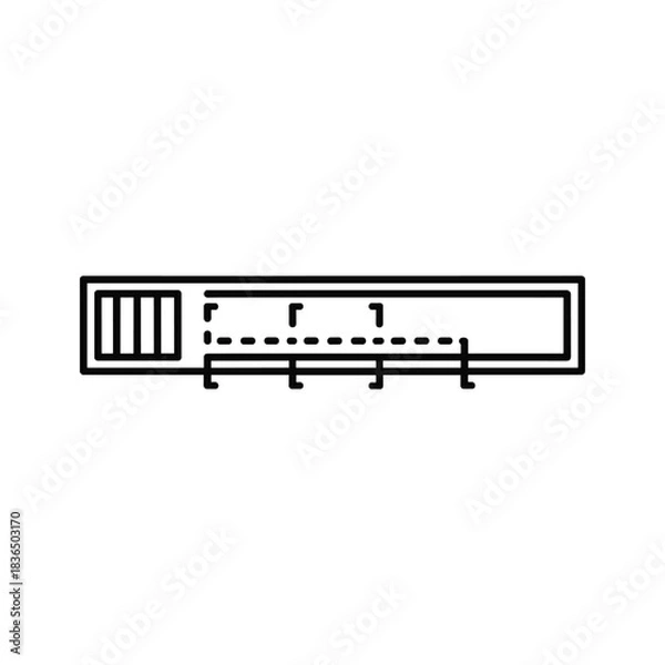 Fototapeta Progress Bar Loading Status Outline Icon