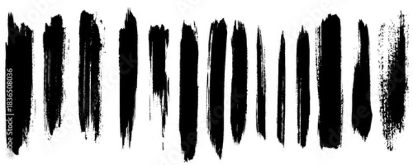 Obraz Abstract extensive collection of hand-drawn line brush strokes set. 