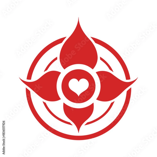 Fototapeta thai circle heart vector