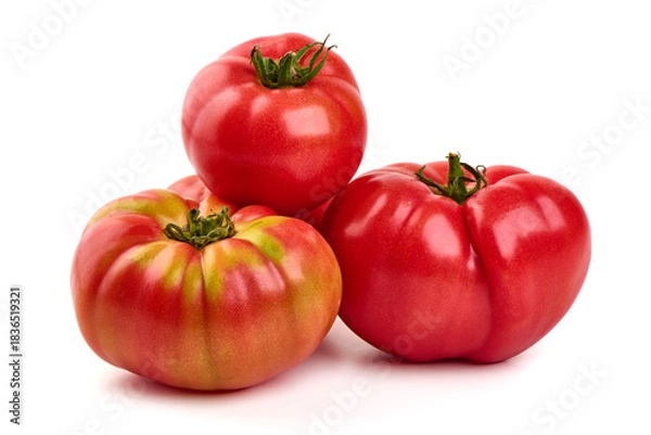 Obraz Heirloom Tomatoes, isolated on white background
