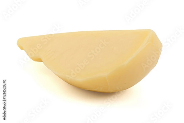 Obraz Caciocavallo Cheese Slice, Isolated on White Background