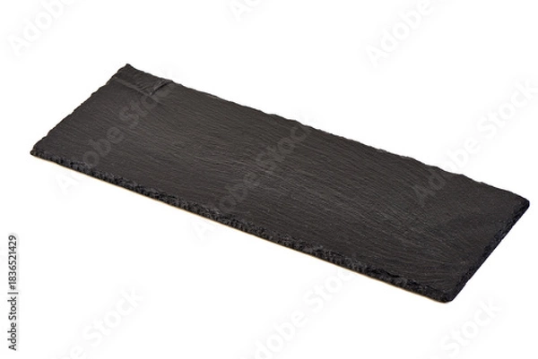 Obraz Rectangular Slate Serving Tray, isolated on white background