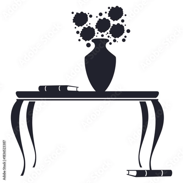 Obraz Simple table decor silhouette.