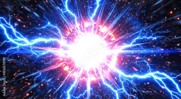 Obraz 輝く光と粒子の爆発　パチンコ・パチスロの激アツ演出の背景