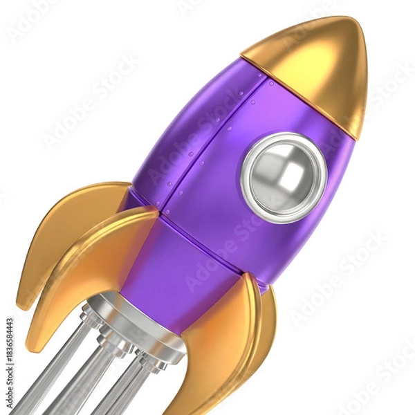 Fototapeta Rocket isolated on transparent background