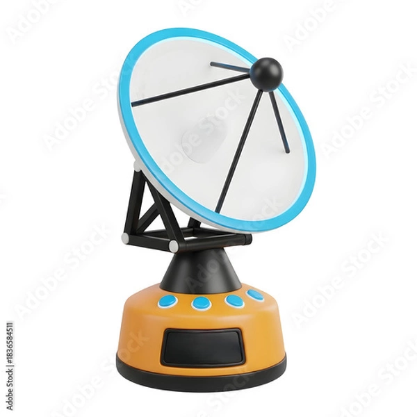 Fototapeta Satellite dish isolated on transparent background