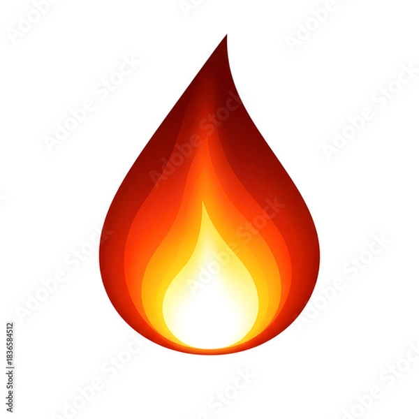 Fototapeta Flame isolated on transparent background