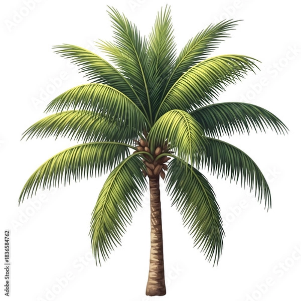 Fototapeta Palm tree isolated on transparent background