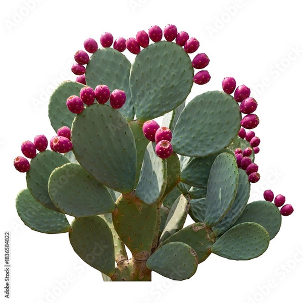 Fototapeta Prickly pear isolated on transparent background