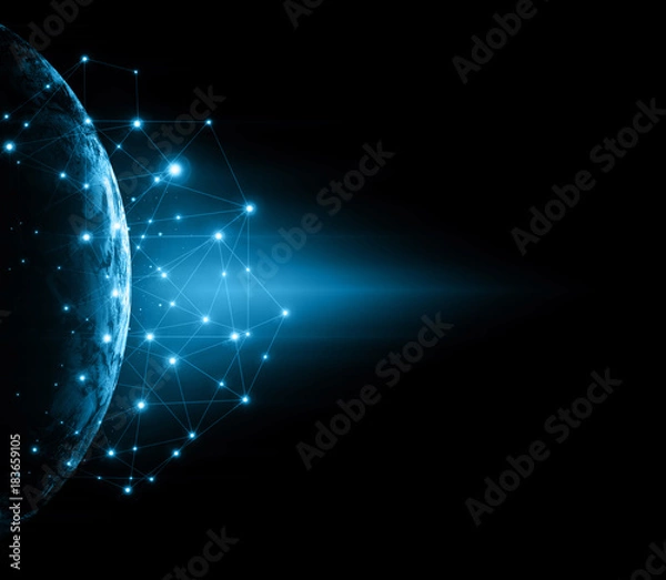 Obraz Earth from Space. Best Internet Concept of global business from concepts series. Elements of this image furnished by NASA. 3D illustration