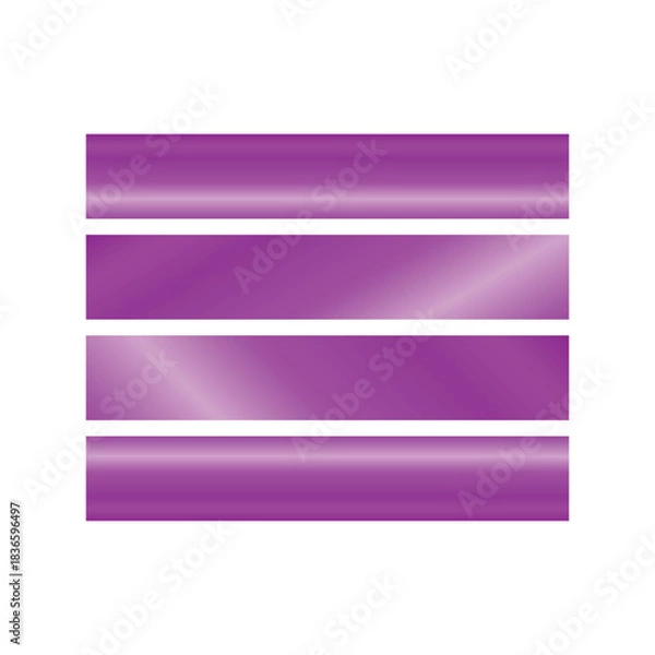 Obraz Set of Four Smooth Purple Gradient Horizontal Bars