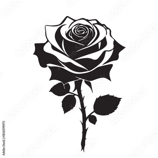 Fototapeta creative rose design using adobe illustrator and vactor..	