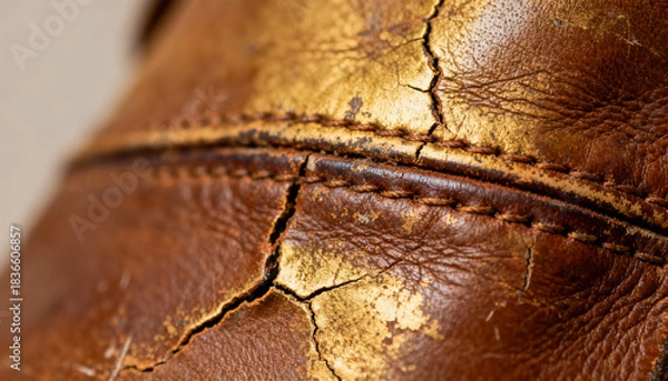 Obraz brown leather texture