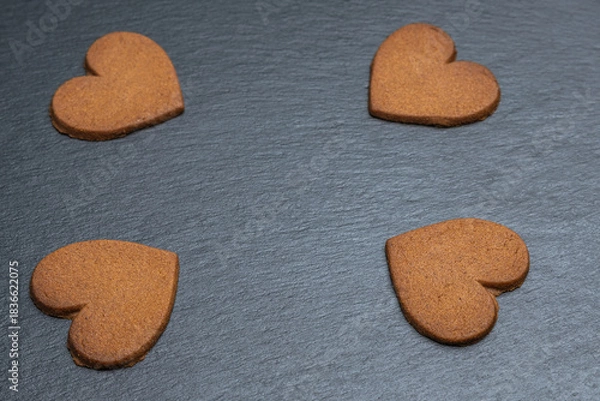 Obraz heart shaped cookies