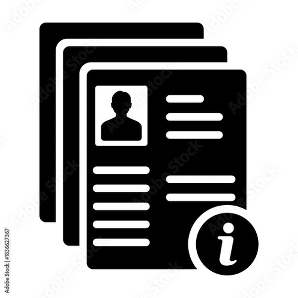 Fototapeta Personal Info Icon